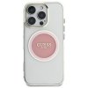 Etui Guess IML Metal Colored Circle      Classic Logo MagSafe do iPhone 16 Pro Max różowy